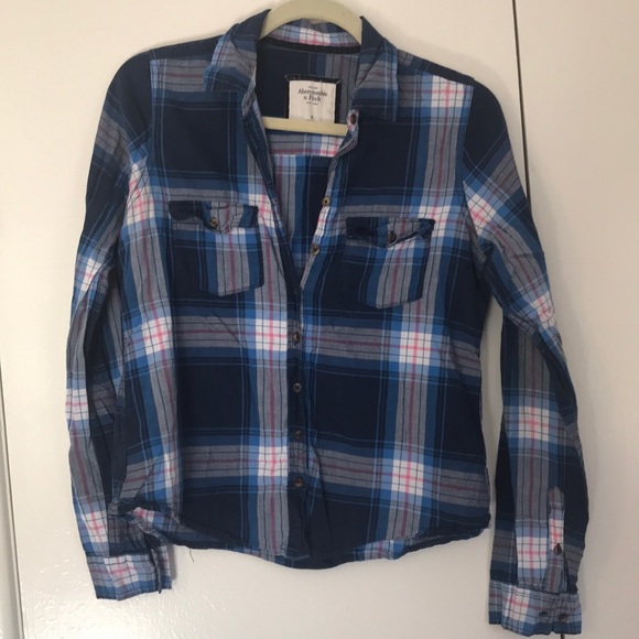 Abercrombie Plaid Long Sleeve Shirt - Picture 1 of 3